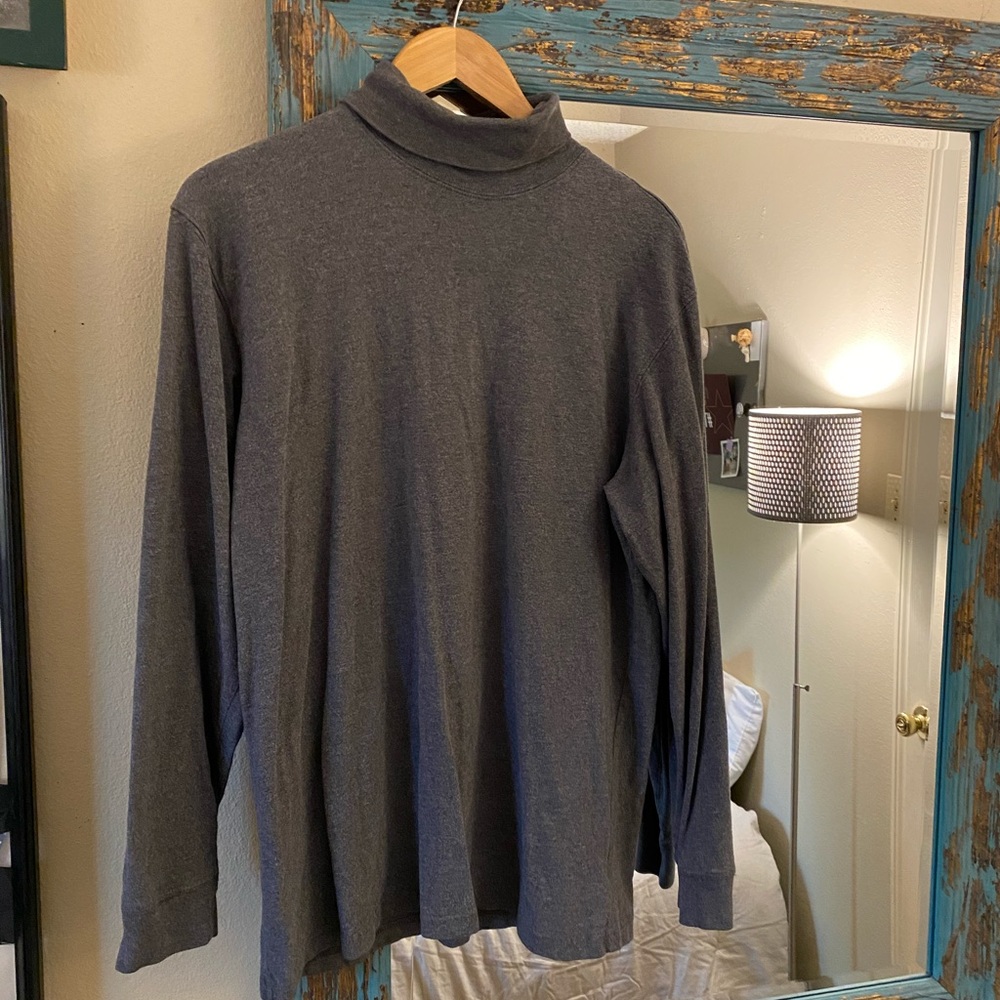 Grey turtle neck